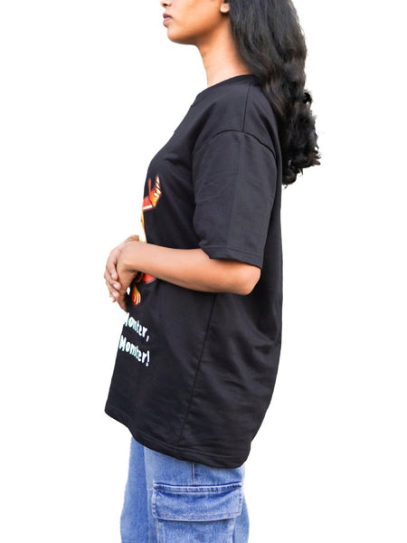 Backbencher Women's Oversized T-Shirt (Printed) INK