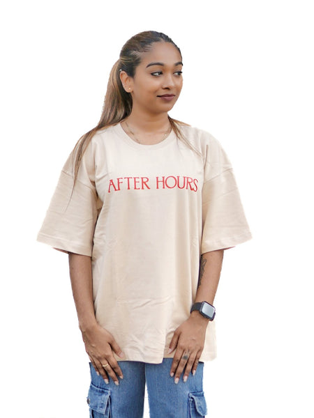 Backbencher Women's Oversized T-Shirt (Printed) INK