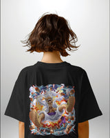 Backbencher Women’s Printed Oversized T-Shirt (One Piece Edition) INK