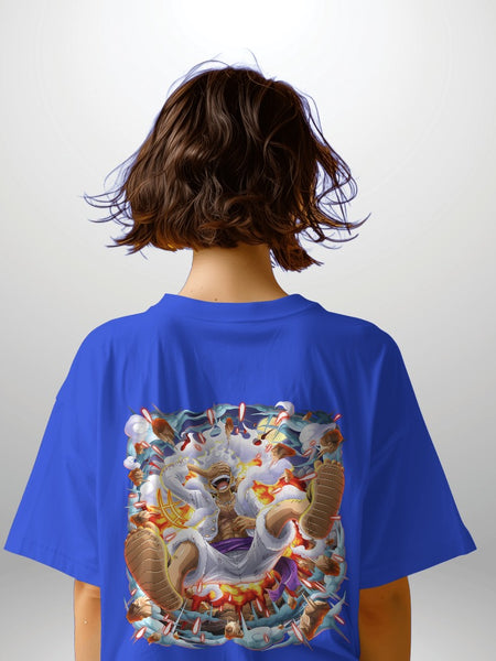 Backbencher Women’s Printed Oversized T-Shirt (One Piece Edition) INK