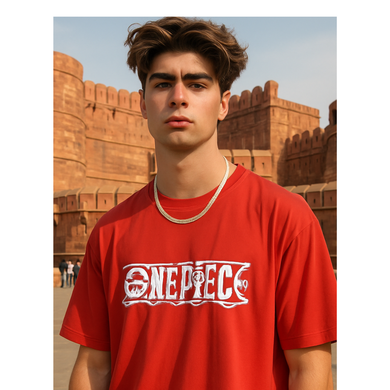 Backbencher Men’s Printed Oversized T-Shirt (One Piece Edition) INK