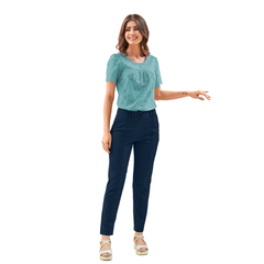 Classic Plum Ankle Length Trousers-DNK