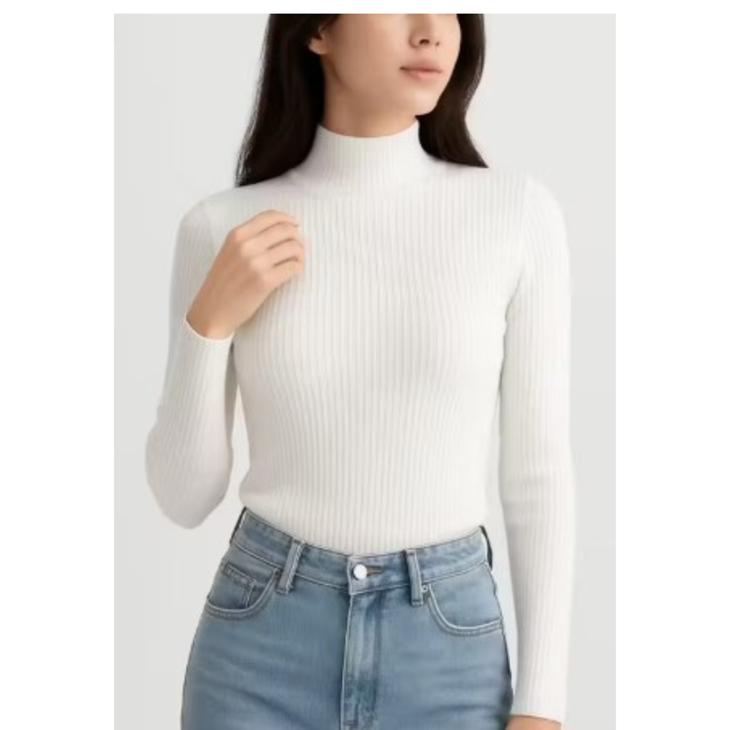 Slim-Fit Turtleneck Top-DZ 14