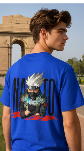 Backbencher Men’s Printed Oversized T-Shirt (Kakashi Sensei Edition) INK