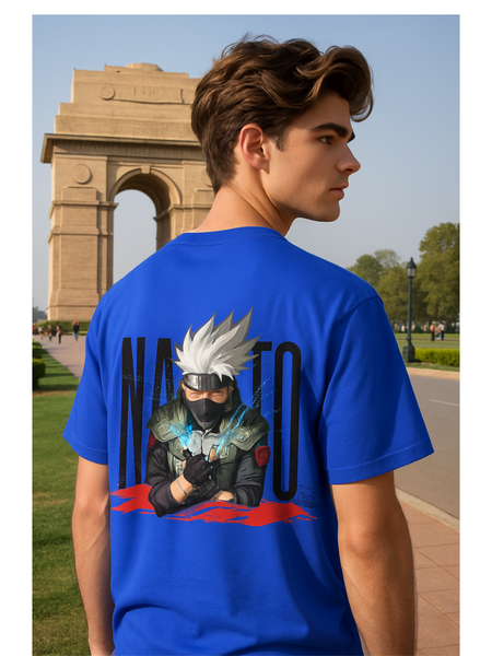 Backbencher Men’s Printed Oversized T-Shirt (Kakashi Sensei Edition) INK