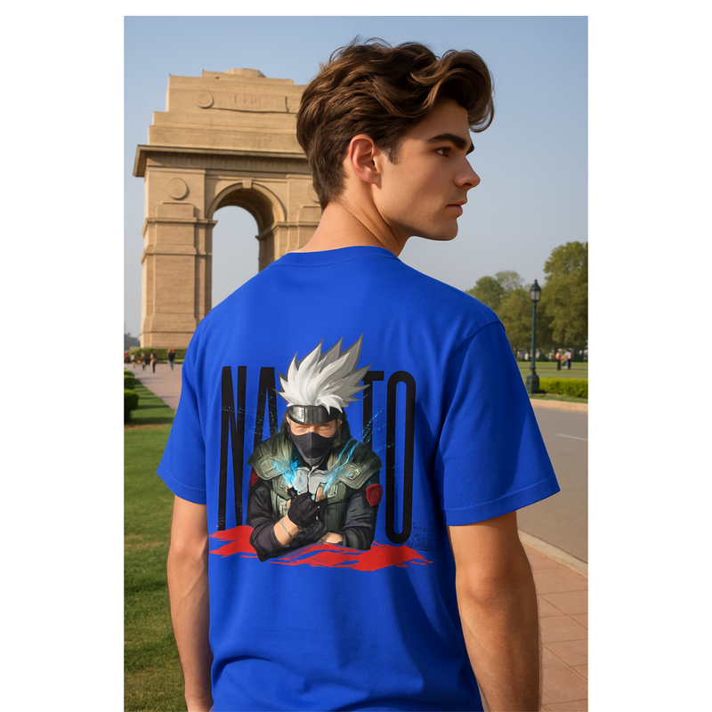 Backbencher Men’s Printed Oversized T-Shirt (Kakashi Sensei Edition) INK