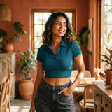 Urban Chic Polo Crop Top