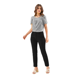 Classic Plum Ankle Length Trousers-DNK