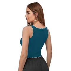 Latte Swirl Stitch Crop Top