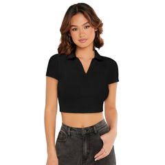 Urban Chic Polo Crop Top