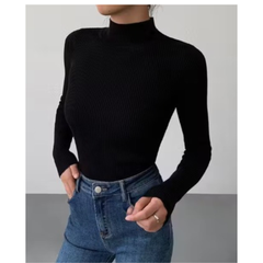 Slim-Fit Turtleneck Top-DZ 14