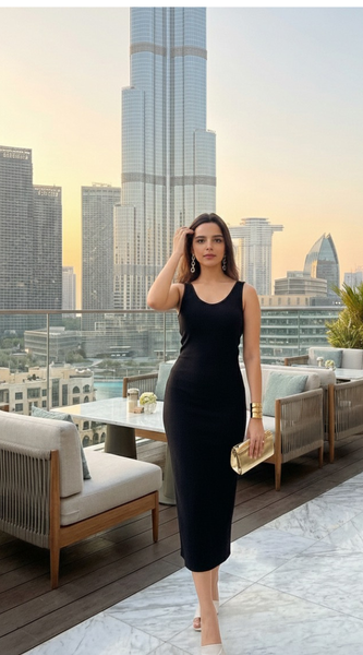 Rustic Charm Side-Slit Knit Dress-DZ21