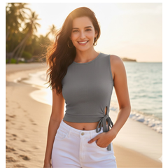 Mint Cut-Out Bow Detail Top-DNK