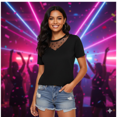 Polka Dot Casual T-Shirt -DNK