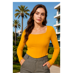 Chic Square Neck Corset Top – Trendy, Flattering & Stylish Bustier for Women DNK