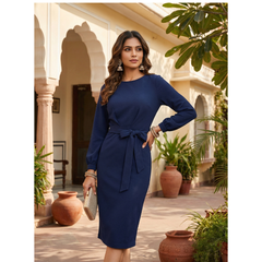 Chic Tie-Waist Bodycon Dress-DNK