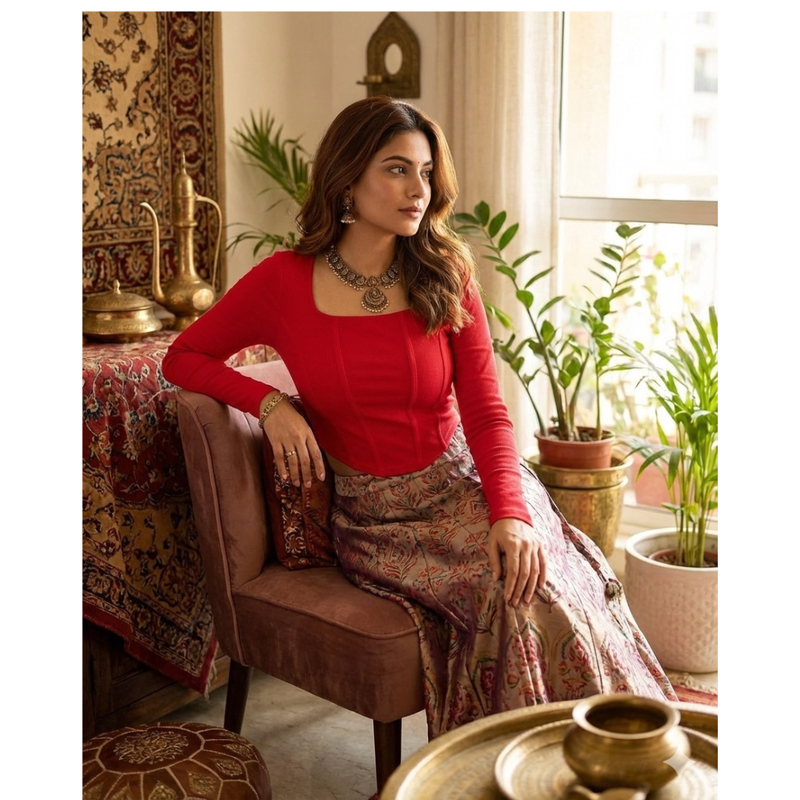 Chic Square Neck Corset Top – Trendy, Flattering & Stylish Bustier for Women DNK