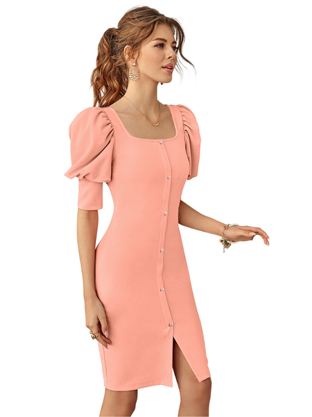 Blush Square-Neck Bodycon -DNK