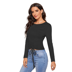 Classic Black Cinched Front Top-DNK