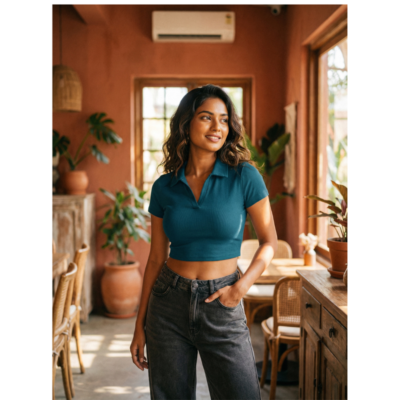 Urban Chic Polo Crop Top-DNK