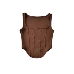 Square Neck Hanky Hem Tank Top DZ-6