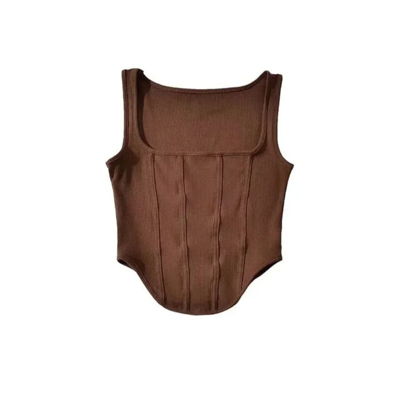 Square Neck Hanky Hem Tank Top DZ-6