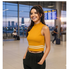 Athleisure High-Neck Top -DNK