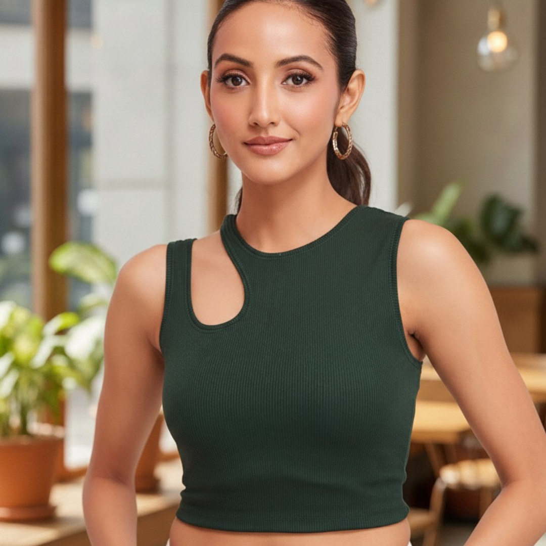 One-Side Cutout Crop