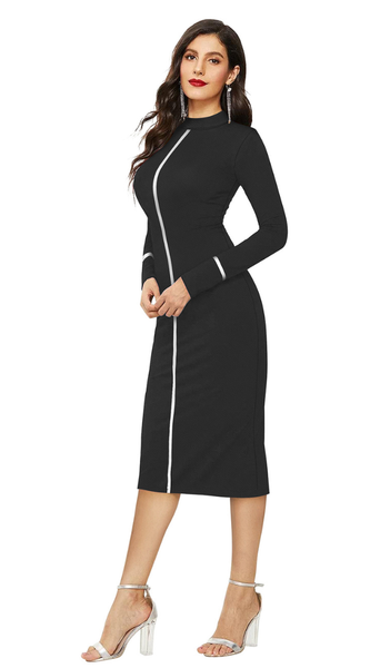 Classic Black High-Neck One-Piece