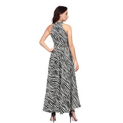 Bold Animal Print Sleeveless Party Dress