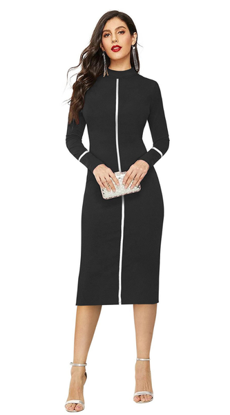 Classic Black High-Neck One-Piece