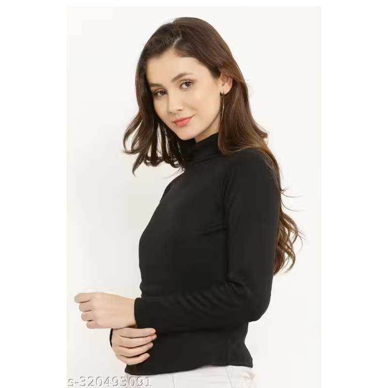Slim-Fit Turtleneck Top-DZ 14