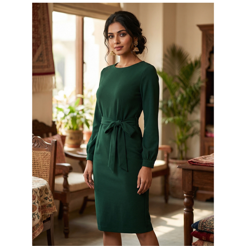 Chic Tie-Waist Bodycon Dress-DNK