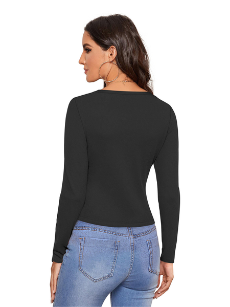Classic Black Cinched Front Top-DNK