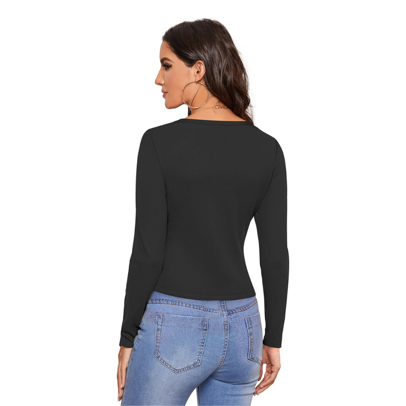 Classic Black Cinched Front Top-DNK