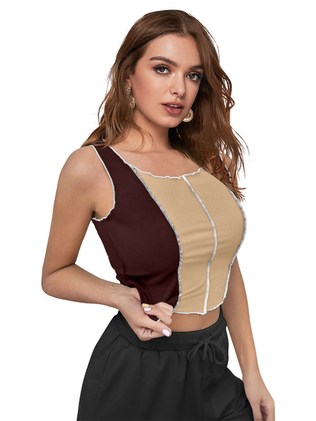 Latte Swirl Stitch Crop Top