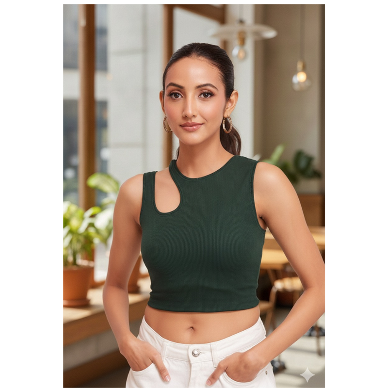 One-Side Cutout Crop DZ-12