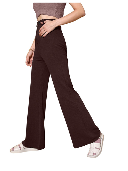 Soft Knit Lilac Wide-Leg Lounge Trousers-DNK