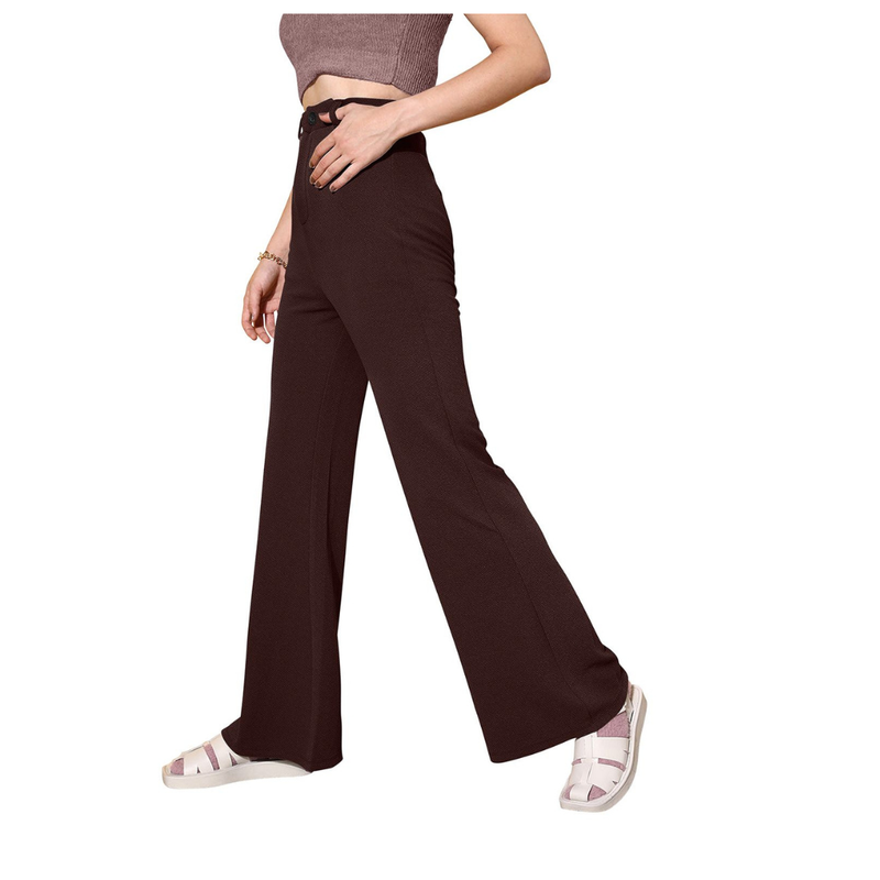 Soft Knit Lilac Wide-Leg Lounge Trousers-DNK