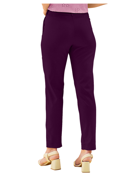 Classic Plum Ankle Length Trousers-DNK