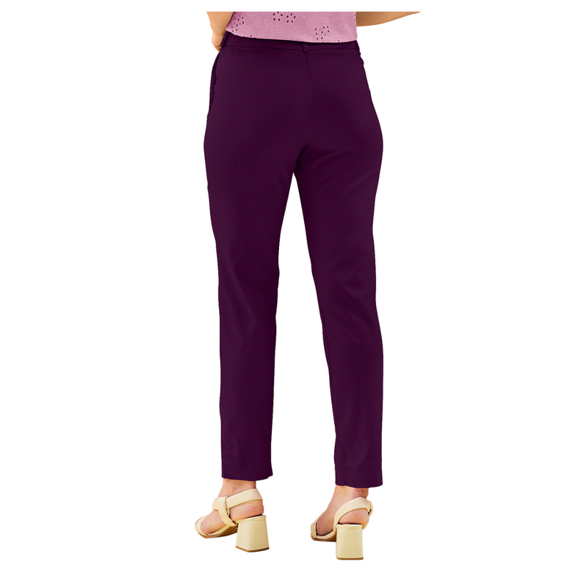 Classic Plum Ankle Length Trousers-DNK