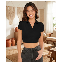 Urban Chic Polo Crop Top-DNK