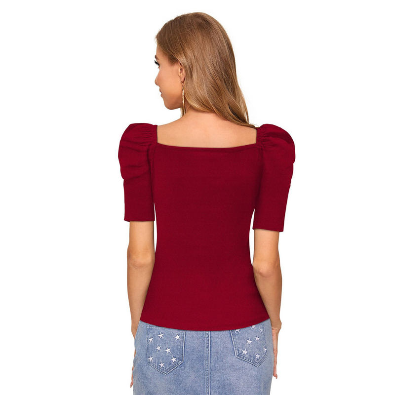 Puff Sleeve Top for Women DNK
