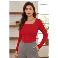 Chic Square Neck Corset Top – Trendy, Flattering & Stylish Bustier for Women DNK