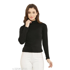 Slim-Fit Turtleneck Top-DZ 14