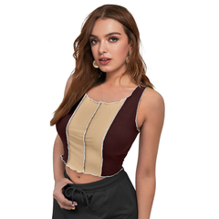 Latte Swirl Stitch Crop Top