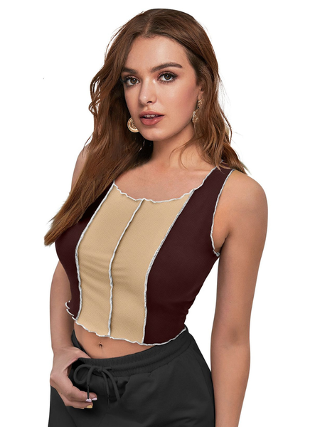 Latte Swirl Stitch Crop Top