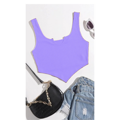 Sweetheart Neckline Sleeveless Tank Top – Elegant Tops DZ-1
