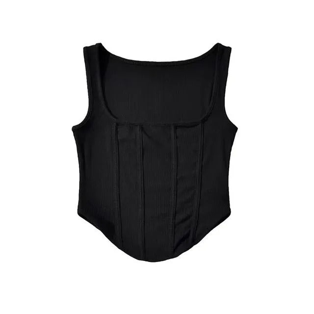 Square Neck Hanky Hem Tank Top DZ-6
