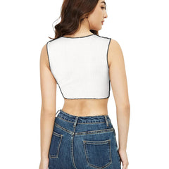 Trendy Polyester Knitting Crop Top – Stylish, Breathable & Versatile Women's Fashion DNK